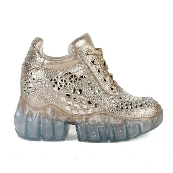 Anthony Wang Chunky Gold Gem Sneaker - Picture 2 of 4